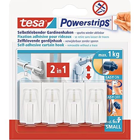 tesa POWERSTRIPS® Ganci per garda Vario Bianco Contenuto: 4 pz.
