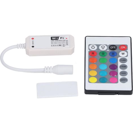 Télécommande sans fil 24 touches pour bande lumineuse RGB, gradateur LED 2.4G, contrôleur à distance pour rubans LED (1/5)