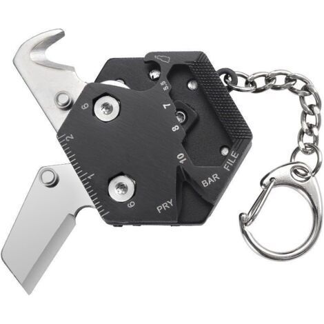 FENOPLASTICACouteau pliant hexagonal Portable multifonctionnel, Mini clé tournevis porte-clés démolition couteau Express outils ménagers 1 pièce (1/4)