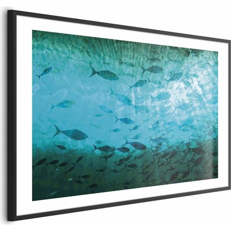 Poster – Ein Schwarm dunkler Fische (1/4)