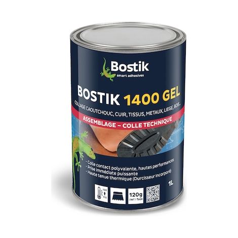 Colle néoprène gel 1400 - Pot de 1L - Bostik