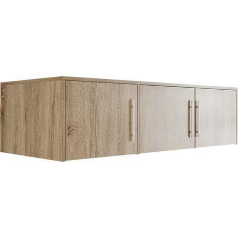Aparador Dortivu I, Roble Sonoma, 45x147cm, Número de puertas: 058cm, Aglomerado laminado