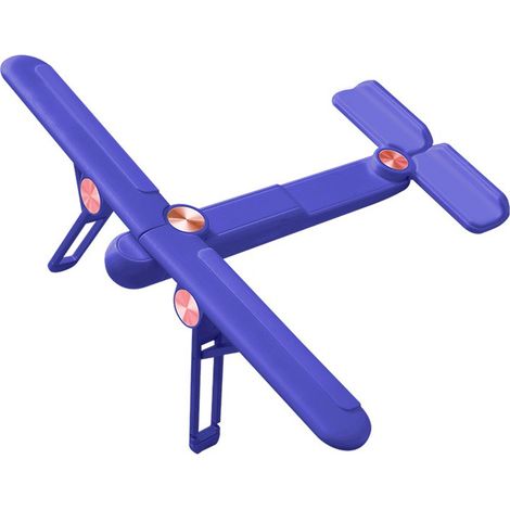Support d'ordinateur portable pour bureau, portable ergonomique réglable, support d'ordinateur, silicone antidérapant bleu (1/5)