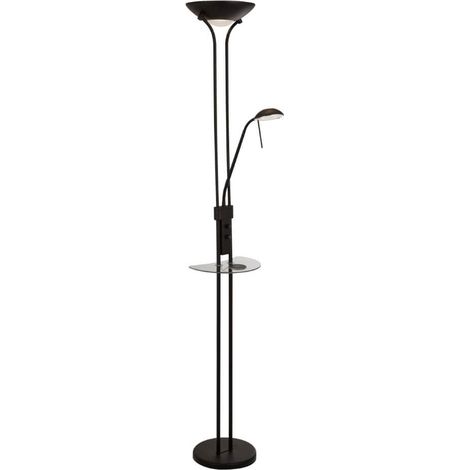 Lampadaire étagère Breeze 18W LED Noir Dépoli (1/3)