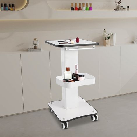 YISSALE – Chariot d'atelier cosmétique 360° – Capacité 40 kg – Dimensions 34 x 38 x 69 cm – Plaque antidérapante et poignée design (1/5)