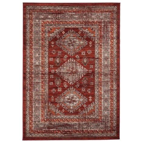 Oriental rug 60x110 orange rectangle ethnic pattern LYN1 DAZOR (1/4)