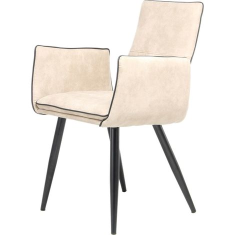 Set di 2 poltroncine Penelope in ecopelle beige (1/3)