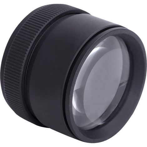 Lente d'ingrandimento da gioielliere - Lente d'ingrandimento tascabile - Mini lente d'ingrandimento - Lente d'ingrandimento tascabile - Ingrandimento 30x - Diametro lente 36 mm - Nera - Lega di zinco (1/4)