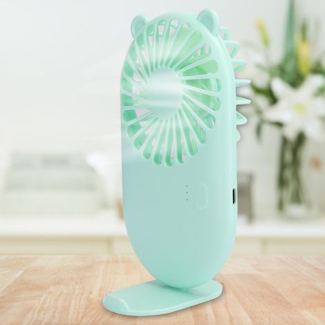 Ventilateur de Poche Mini - Système de Refroidissement Portable Ultra Silencieux 3 Vitesses - Fournitures pour Enfants (Vert) (1/5)