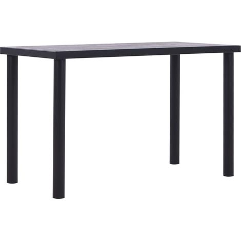 Esstisch Schwarz und Betongrau 120 x 60 x 75 cm MDF
