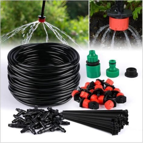 Lot de 2 Kit d'Irrigation Goutte à Goutte - Non spécifié - Noir - PVC et BAS - Réglable - Pratique, kit robuste en PVC pour une installation durable et un arrosage efficace (1/4)