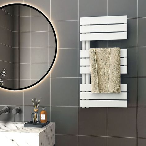 Kibath Radiador secatoallas hidráulico 90x50 valles blanco acero (1/5)