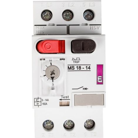 Interruttore automatico per motori 3P 5,5kW 9-14A MS18 004600350