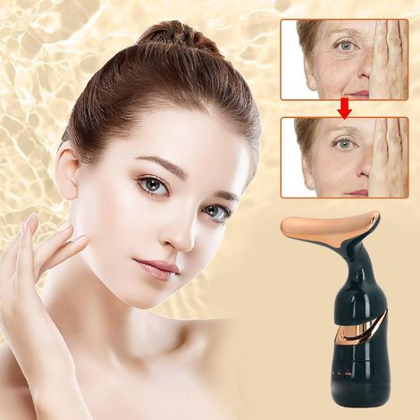 Estimulador facial eléctrico, contorno facial, antipapada, multimodos, refinamiento de poros, antiarrugas, regeneración de la piel, microcorriente, vibraciones, lifting, ABS (1/5)