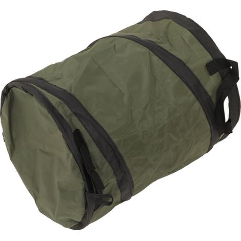 Poubelle de camping portable pliable pour voiture, verte, robuste, avec poignée inférieure, idéale pour les pique-niques. (1/5)