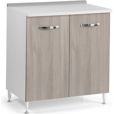 Base per cucina 2 ante olmo in legno nobilitato Cm 80x50xH 85