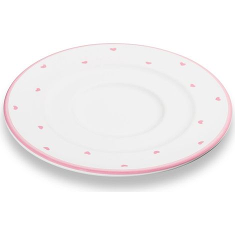 Gmundner Keramik Herzerl Rosa, Unterteller Kaffee Gourmet (Ø 16cm)
