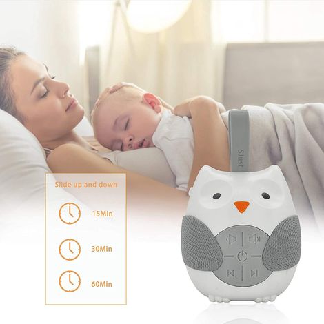 Baby-Geräuschmaschine – Tragbares Gerät mit weißem Rauschen, Mondlicht und Melodien zum Einschlafen (1/4)