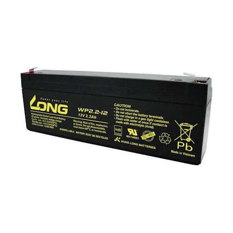Long WP2.2-12 WP2.2-12 Batterie au plomb 12 V 2.2 Ah plomb (AGM) (l x H x P) 178 x 66 x 34 mm cosses plates 4,8 mm certification VdS, auto-décharge r Y860042 (1/2)