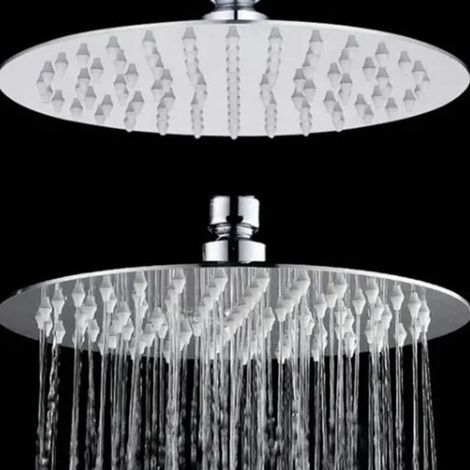 High-pressure shower head - 201 stainless steel - 20.3 cm - Water saving (1/4)