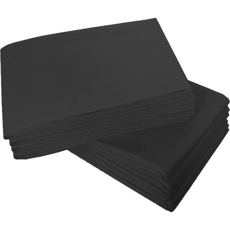 Fogli monouso 100 cm x 215 cm, neri, in tessuto non tessuto, 15 g, 10 pezzi