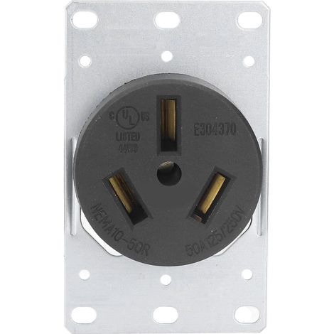 American Standard 3-Loch 50A 125V/250V NEMA 10-50R Wandsteckdose für Haus und Industrie (1/5)