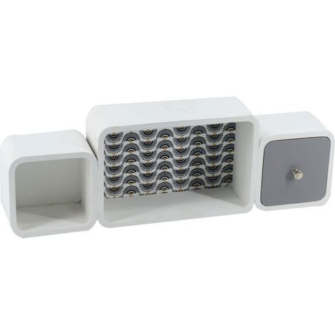 Mensola legno artemide 2 vani + 1 cassetto rettangolare cm 49 (1/2)