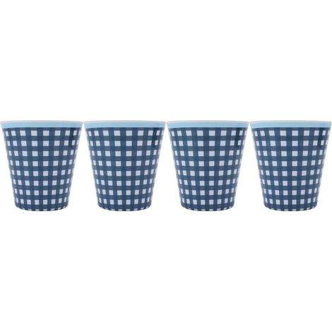 Set mit 4 Melaminbechern in Porzellanoptik, ideal für Restaurants, Schulen oder Büros. (1/5)