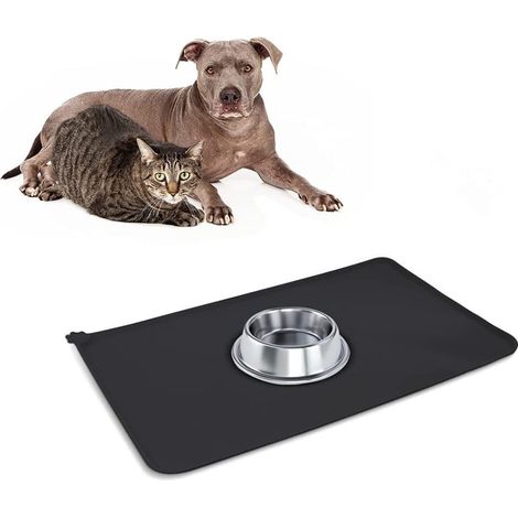 Alfombra Antideslizante Para Cuencos De Mascotas - Silicona Resistente Al Calor - Impermeable - 53 X 37 Cm (1/5)