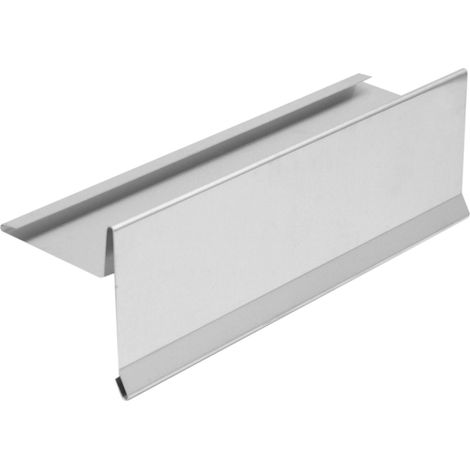 Ortblech mit Wasserfalz aus Aluminium 200cm, 1 Stück Silber Ortgangblech für optimale Dachentwässerung, Dachrinnen Zubehör, Alublech