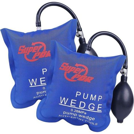 2 Pcs Coussin gonflable, TPU, 300 kg, 15,8 x 16,8 cm, bleu, pour porte, fenêtre, meuble (1/4)