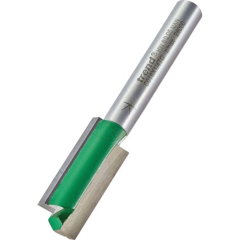 Trend CraftPro Fresa Dritta a Due Taglienti, Gambo 1/4 Pollice, Diametro di Taglio 11,1mm e Lunghezza di Taglio 25,4mm, metallo duro (TCT), C018X1/4TC (1/3)