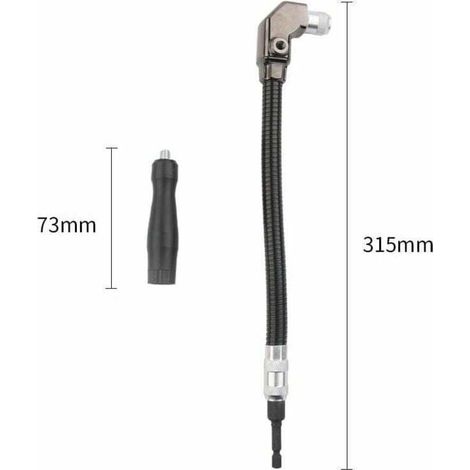 Attacco flessibile per trapano/avvitatore ad angolo retto da 1/4" per la lavorazione del legno (1/5)