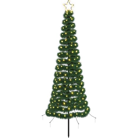 Albero di Natale a LED in tinsel con picchetto EKENAS 180 cm vidaXL (1/5)