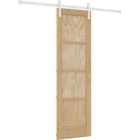 Maison Exclusive - Schiebetür Natürlich und Weiß 61 x 198,5 cm