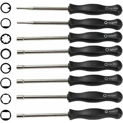 8PCS Tournevis de Carburateur - Ensemble d'Outils de Réglage du Carburateur - Réglage du Carburateur pour Moteurs 2 Temps (1/4)