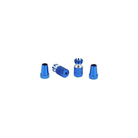 Embouts de manche en aluminium pour émetteurs RC, filetage M3, compatibles Futaba, FrSky, Spektrum DX6I, DX7S, DX8, DX9 et Taranis, bleus.