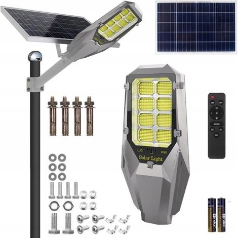 Lanterne solaire de jardin sur poteau, puissant lampadaire de 2000 W, batterie de 40 Ah (1/5)