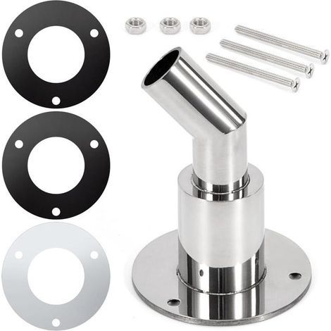 24mm stainless steel through-pipe heater exhaust fitting, suitable for marine and automotive diesel parking heaters. (1/5)