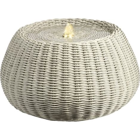 Fontana Poliresina LED Ø53 h.28 cm colore Beige