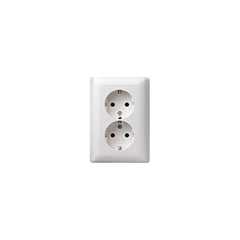 Gira 078803 doppel-schuko-steckdose standard 55 steckk. o.kralle reinweiß