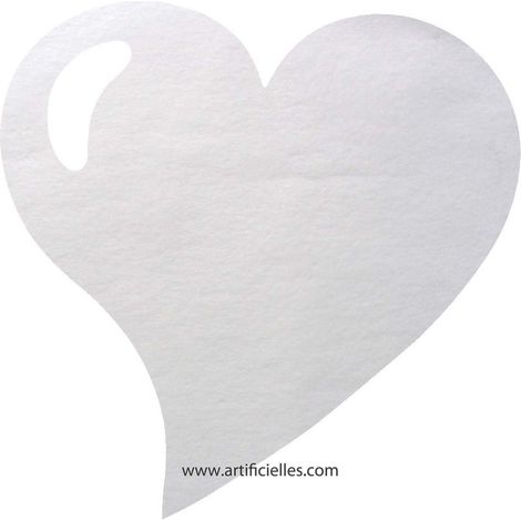 Sets de table Coeur x 50 Blanc tissu non tissé uni D 38 cm - couleur: Blanc neige