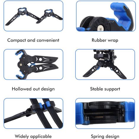Pieds d'arc, support d'arc portable et pliable en caoutchouc pour branches d'arc, support d'arc pour tir à l'arc en extérieur (1/5)