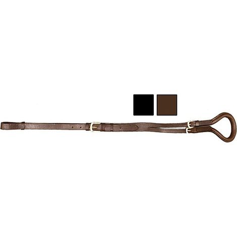 Sottocoda in cuoio con fibbie inox per pony o shetland: Pony, Nero