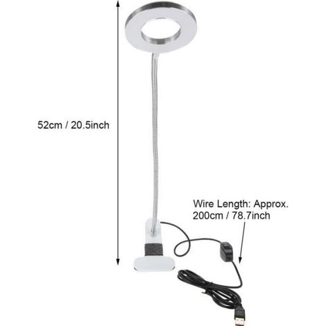 Lampe de table - - Flexible - LED - Pince métallique - Protection des yeux (1/4)
