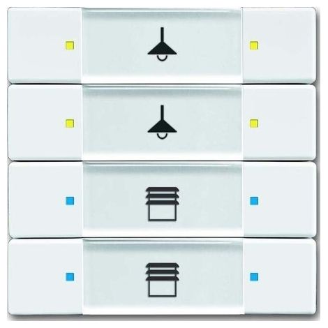 BUSCH-JAEGER 6127/02-84 KNX MODULE CAPTEUR À TOUCHES QUADRUPLE/OCTUPLE, MULTIFONCTION , DAVOS/BLANC STUDIO, SOLO CARAT