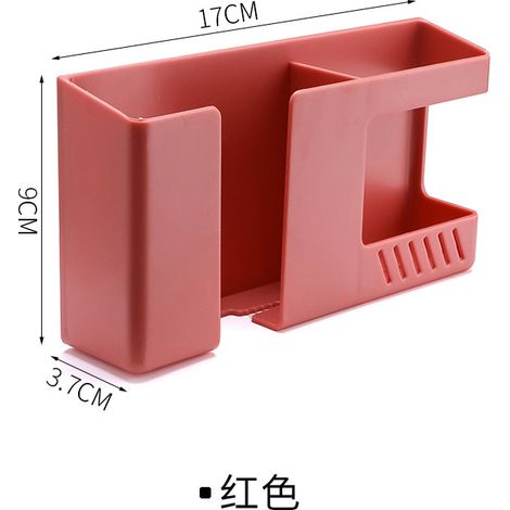 Support mural pour télécommande, boîte de rangement rouge