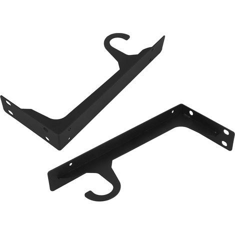 Supports de tringle à vêtements Unomor en métal noir de 30 5 (1/5)