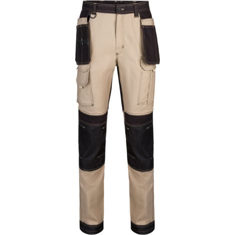Pantalon Trabajo 3Xl Con Refuerzo  98%Alg 2%Elast Be/Ne Canv (1/5)