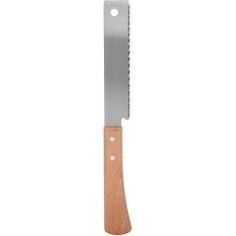 CSPARKV Petite scie à Main, scie à Tirer Japonaise à Double Tranchant avec poignée en Bois, Outil de Finition de Coupe affleurante pour menuiserie, 12 Pouces (1/5)